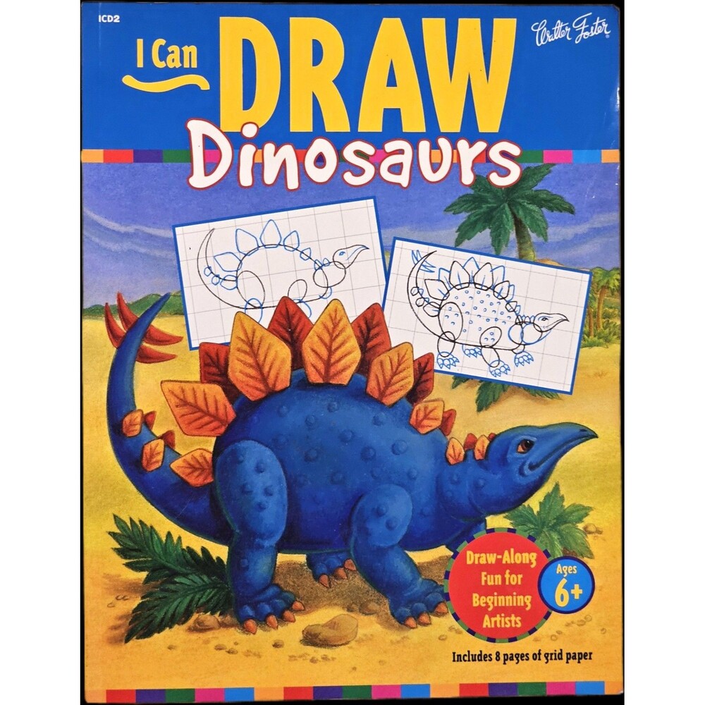 I Can Draw Dinosaurs 2001 Paperback Book Ages 6+
